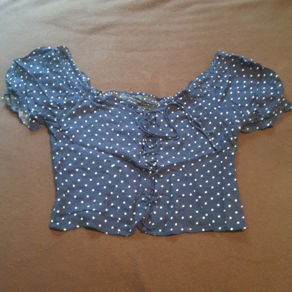 American Eagle Lace Up Crop Top